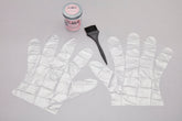 Jar of Punky Colour Semi Permanent Hair Color Cotton Candy alongside included tint brush & plastic gloves